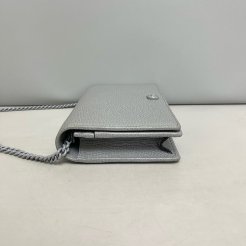 Gucci Wallet On Chain WOC Grained Calfskin Grey