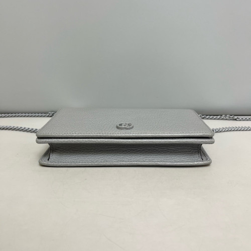 Gucci Wallet On Chain WOC Grained Calfskin Grey
