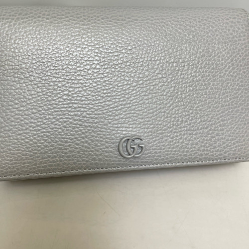 Gucci Wallet On Chain WOC Grained Calfskin Grey