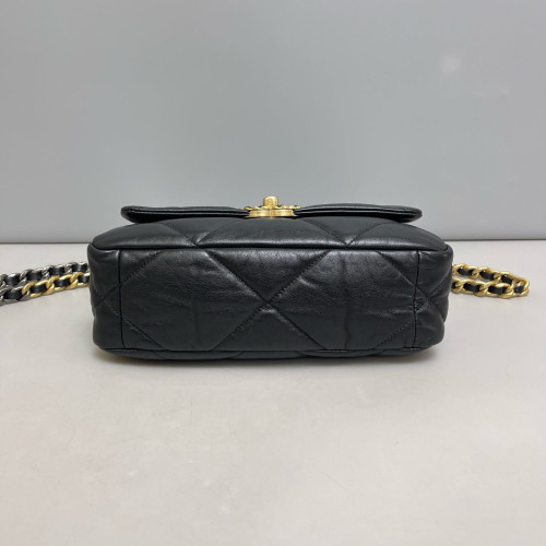 Chanel Quilted Small 19 Flag Lambskin Black Chanel Quilted Small 19 Flag Lambskin Black