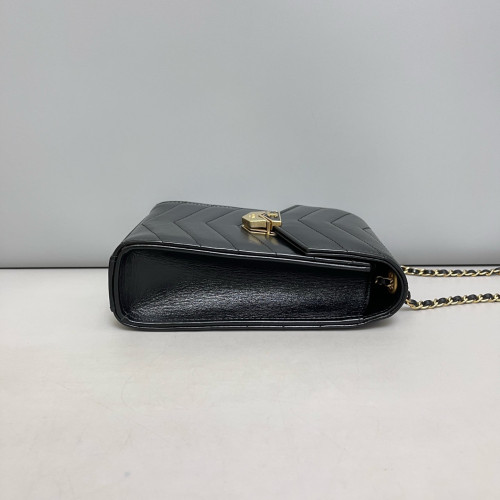 Chanel Quilted Phone Holder Calfskin Black