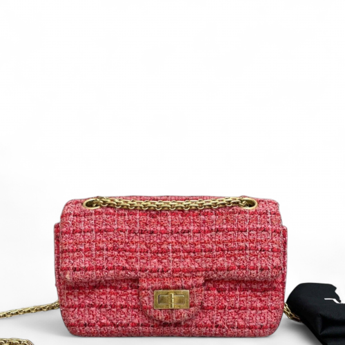 Chanel 2.55 224 Reissue Flap Tweed Pink