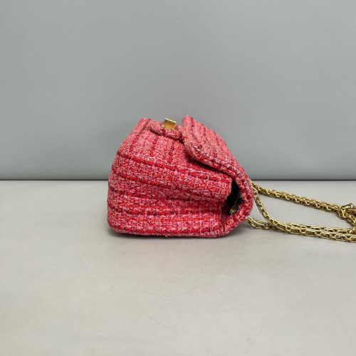 Chanel 2.55 224 Reissue Flap Tweed Pink