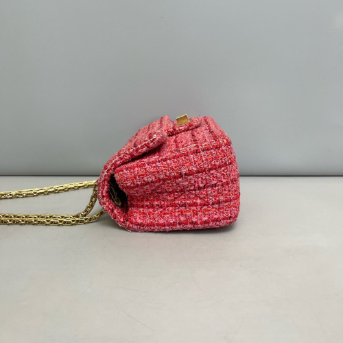 Chanel 2.55 224 Reissue Flap Tweed Pink