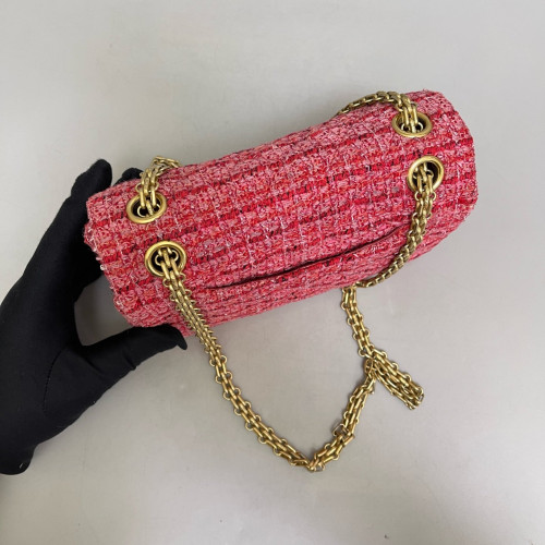 Chanel 2.55 224 Reissue Flap Tweed Pink