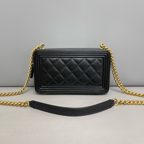Chanel Quilted Boy Camera Case Grained Calfskin Black Chanel Quilted Boy Camera Case Grained Calfskin Black