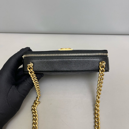 Chanel Quilted Boy Camera Case Grained Calfskin Black Chanel Quilted Boy Camera Case Grained Calfskin Black