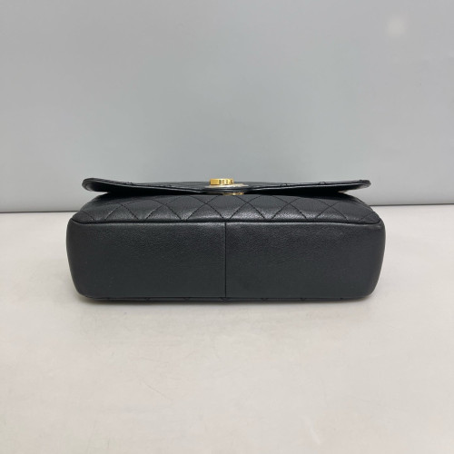 Chanel Quilted Flap Bag Calfskin Black