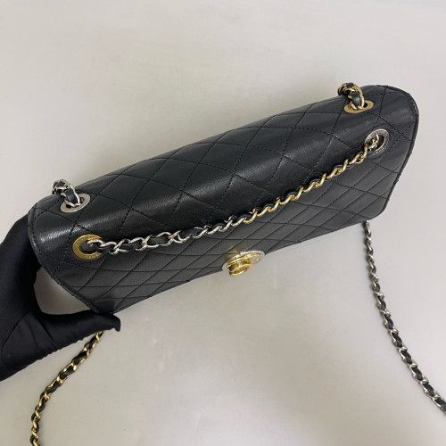 Chanel Quilted Flap Bag Calfskin Black