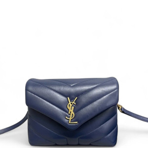 Yves Saint Laurent Toy Loulou Crossbody Bag Soft Calfskin Blue