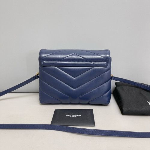 Yves Saint Laurent Toy Loulou Crossbody Bag Soft Calfskin Blue Yves Saint Laurent Toy Loulou Crossbody Bag Soft Calfskin Blue
