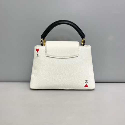 Louis Vuitton Capucines BB Calfskin White Black Pink