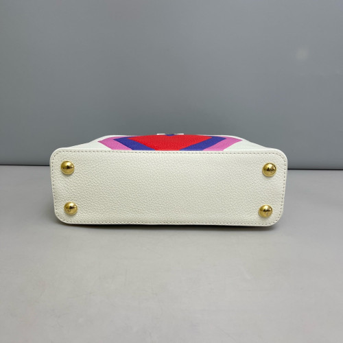 Louis Vuitton Capucines BB Calfskin White Black Pink