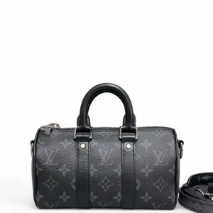 Louis Vuitton Keepall 25 Monogram Eclipse Black