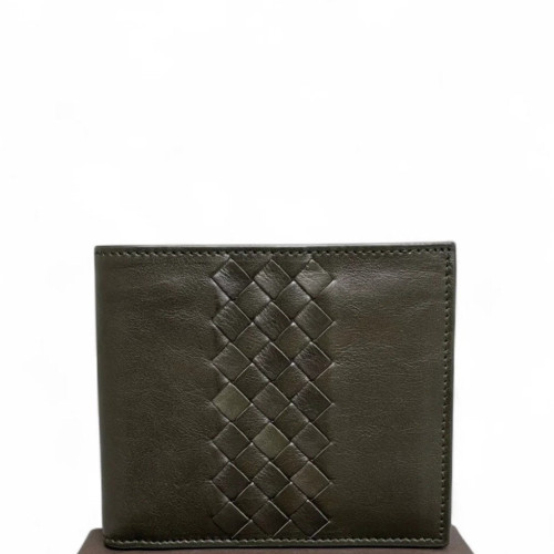 Bottega Veneta Coin Purse Lambskin Intrecciato Dark Green