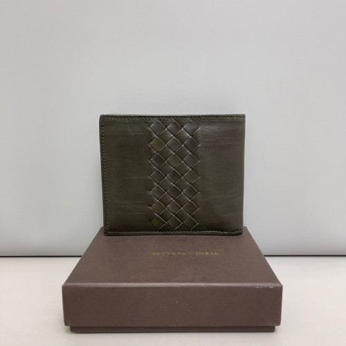 Bottega Veneta Coin Purse Lambskin Intrecciato Dark Green