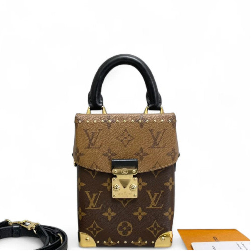 Louis Vuitton Camera Box Reverse Monogram Brown Black