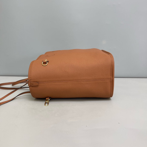 Louis Vuitton Neverfull MM Calfskin Monogram Tan