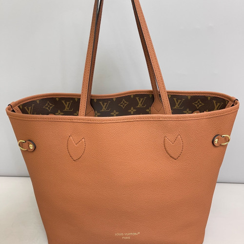 Louis Vuitton Neverfull MM Calfskin Monogram Tan