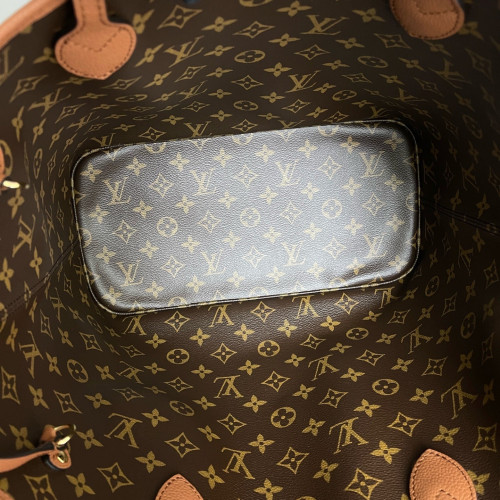 Louis Vuitton Neverfull MM Calfskin Monogram Tan