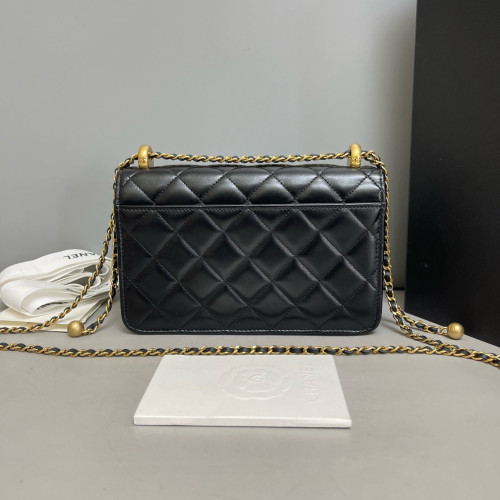Chanel Quilted Perfect Fit Wallet On Chain WOC Calfskin Black Chanel Quilted Perfect Fit Wallet On Chain WOC Calfskin Black