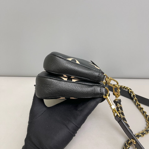Louis Vuitton Multi Pochette Accessories Empreinte Monogram Giant Black White