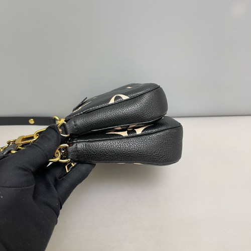Louis Vuitton Multi Pochette Accessories Empreinte Monogram Giant Black White
