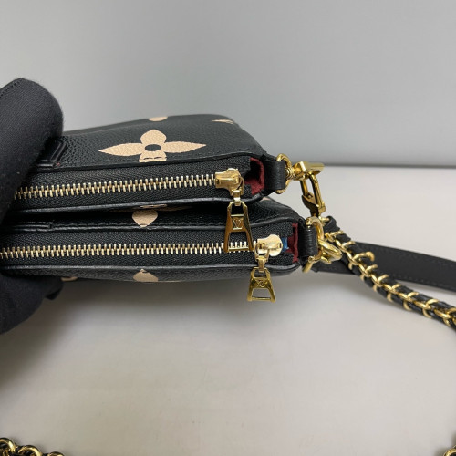 Louis Vuitton Multi Pochette Accessories Empreinte Monogram Giant Black White