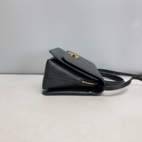 Balenciaga Two-Way Bag Calfskin Black