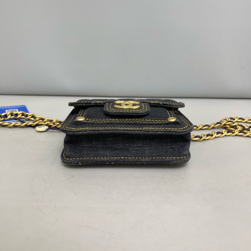 Chanel Quilted Mini Flap Denim Black
