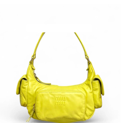 Miu Miu Pocket Bag Lambskin Yellow