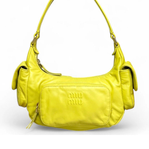 Miu Miu Pocket Bag Lambskin Yellow