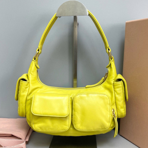 Miu Miu Pocket Bag Lambskin Yellow