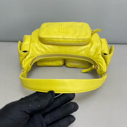 Miu Miu Pocket Bag Lambskin Yellow