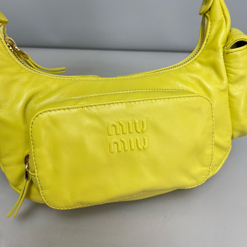 Miu Miu Pocket Bag Lambskin Yellow
