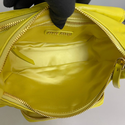 Miu Miu Pocket Bag Lambskin Yellow
