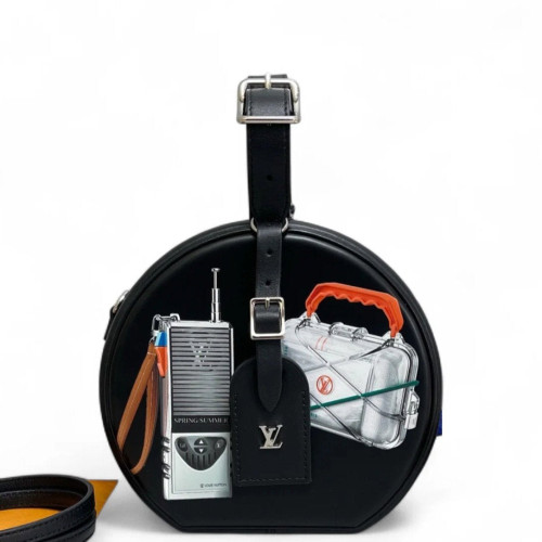 Louis Vuitton Petite Boite Chapeau Calfskin Black