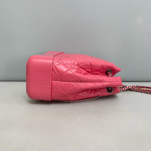 Chanel Quilted Small Gabrielle Backpack Calfskin Peach Beige