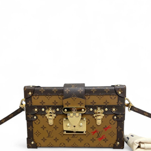Louis Vuitton Petite Malle Reverse Monogram Tan Brown Louis Vuitton Petite Malle Reverse Monogram Tan Brown