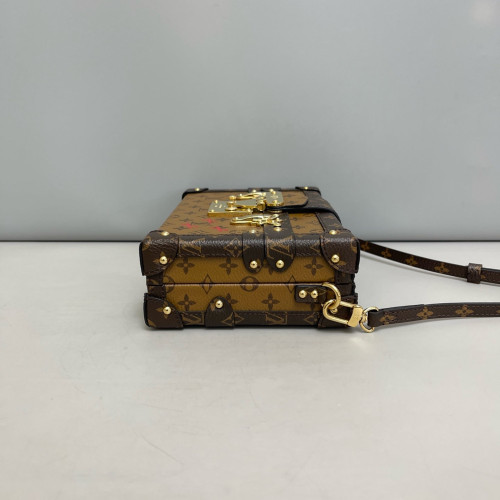 Louis Vuitton Petite Malle Reverse Monogram Tan Brown Louis Vuitton Petite Malle Reverse Monogram Tan Brown
