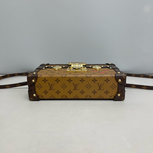 Louis Vuitton Petite Malle Reverse Monogram Tan Brown Louis Vuitton Petite Malle Reverse Monogram Tan Brown