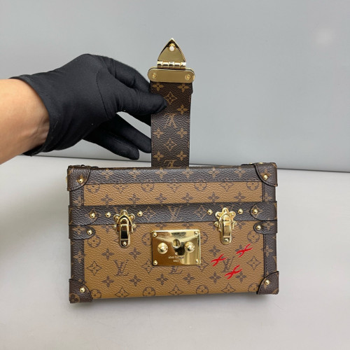 Louis Vuitton Petite Malle Reverse Monogram Tan Brown Louis Vuitton Petite Malle Reverse Monogram Tan Brown