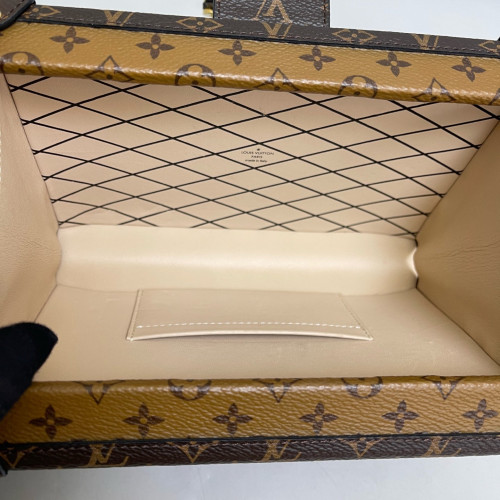 Louis Vuitton Petite Malle Reverse Monogram Tan Brown Louis Vuitton Petite Malle Reverse Monogram Tan Brown