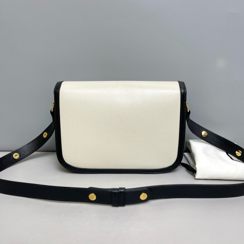 Gucci Small Horsebit 1955 Calfskin White Yellow Black