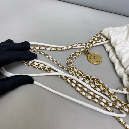 Chanel Quilted Mini 22 Calfskin White