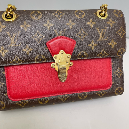 Louis Vuitton Victoire Monogram Red Brown