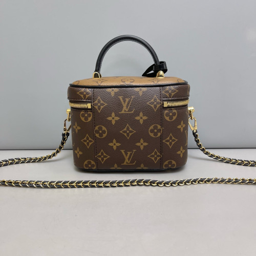 Louis Vuitton Vanity PM Reverse Monogram Brown Black Louis Vuitton Vanity PM Reverse Monogram Brown Black