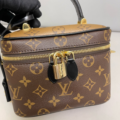 Louis Vuitton Vanity PM Reverse Monogram Brown Black Louis Vuitton Vanity PM Reverse Monogram Brown Black