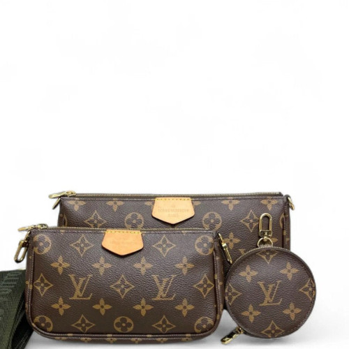 Louis Vuitton Multi Pochette Accessories Monogram Brown Green