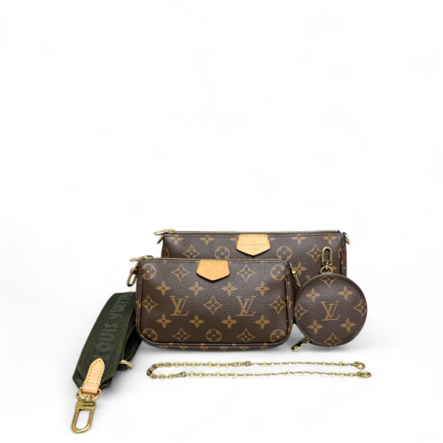Louis Vuitton Multi Pochette Accessories Monogram Brown Green